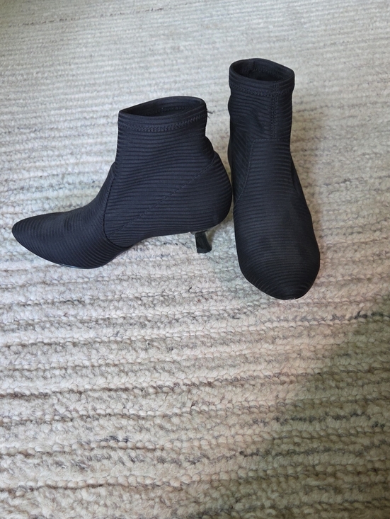 Katy Perry Collections Shoes - Katy Perry Collections Black Ribbed Stretch Ankle Booties